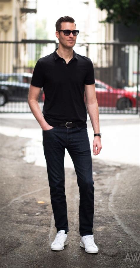 40 Classic Ways To Wear Your Polo Shirt In Style Black Polo Shirt Men