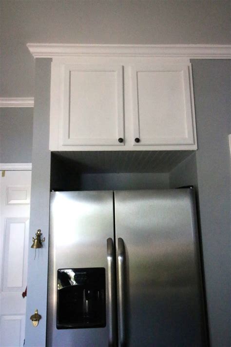 Building the cabinet above the fridge was one of the easiest projects in the kitchen and yet i feel like it was one of the most important! Relocating the Cabinet Above the Fridge • Charleston Crafted