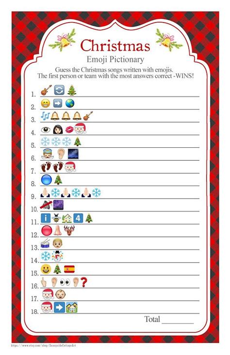 Christmas Emoji Game Free Printable Printable Templates