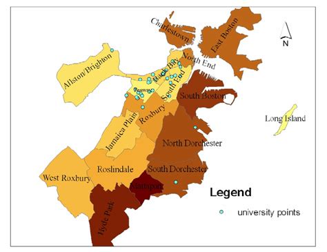 The Locations Of Universities And Colleges In Boston Download