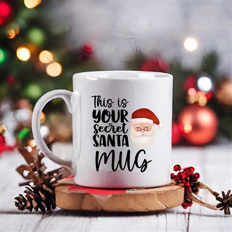 Personalised Christmas Mug Secret Santa This Is Your Secret Etsy