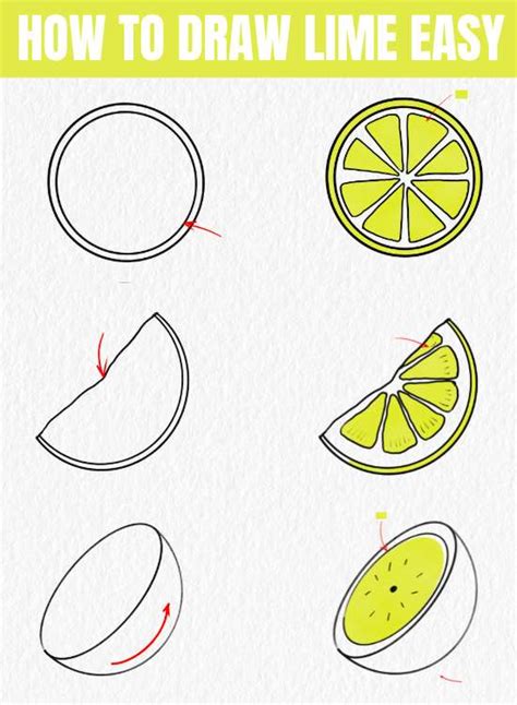 How To Draw A Lime Easy Step By Step Choose Marker