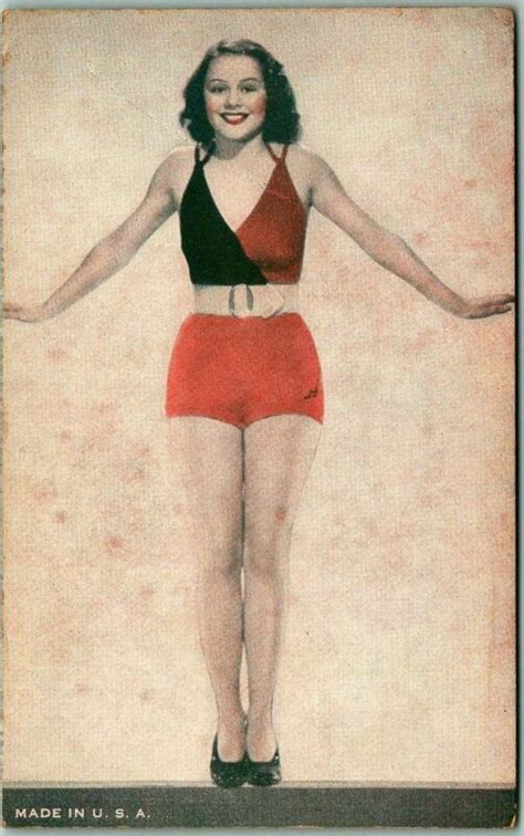 Vintage 1940s Pin Up Girl Mutoscope Arcade Card Brunette Swimsuit