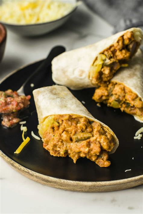 Ground Turkey Burritos With Refried Beans