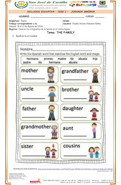 Como Aprender Los Nombres De La Familia En Ingles Reverasite