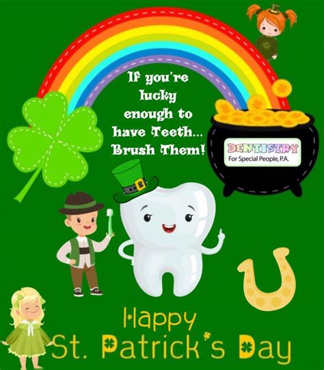 ☘️if Youre Lucky Enough To Have Teeth Brush Them💚happy St Patricks