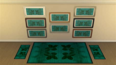 Krystalgamer — Soft Floral Art And Rug Set Sims 4 Cc