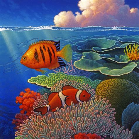 Coral Reef Painting By Leland Klanderman Fine Art America
