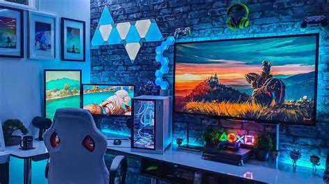 Bright Gaming Room Setup Virtual Backgrounds