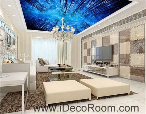 Star Night Forest Sky 00099 Ceiling Wall Mural Wall Paper Decal Wall A