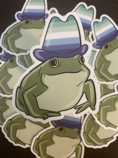 Gay Pride Frog Sticker Mlm Etsy