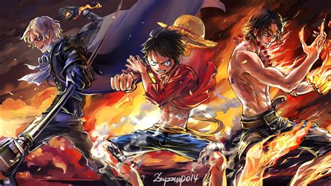 Wallpaper Anime One Piece Monkey D Luffy Portgas D Ace Comics