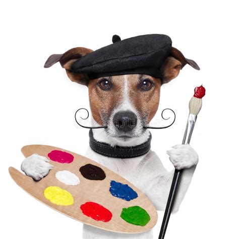Cão Do Artista Do Pintor Imagem De Stock Imagem De Creatividade 26417537