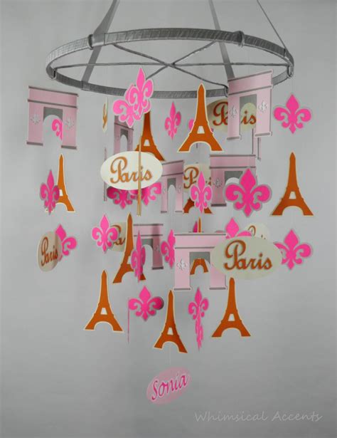 Decorate your children's and nursery's room walls with these beautiful stickers! Parisian Chic Nursery Decorative Baby Mobile With ...