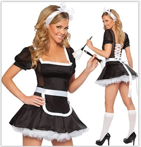 Womens Sexy Maid Halloween Fancy Dress Sexy Lingerie Party Costume 818 In Sexy Costumes From