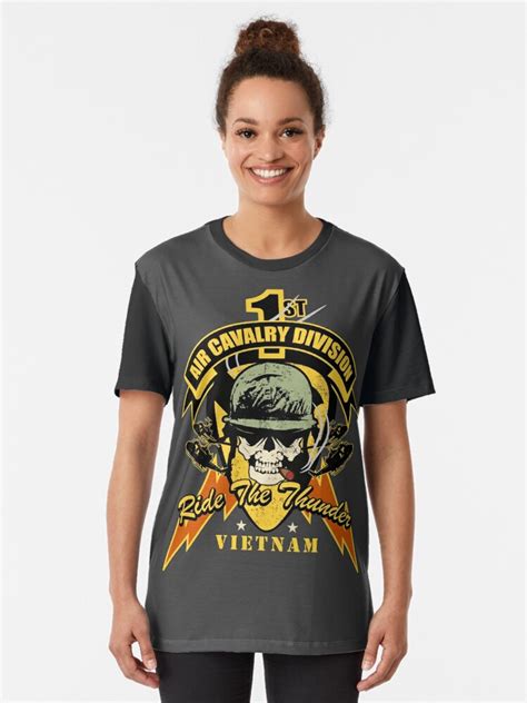 1st Air Cavalry Division Air Cav Ride The Thunder T Shirt By