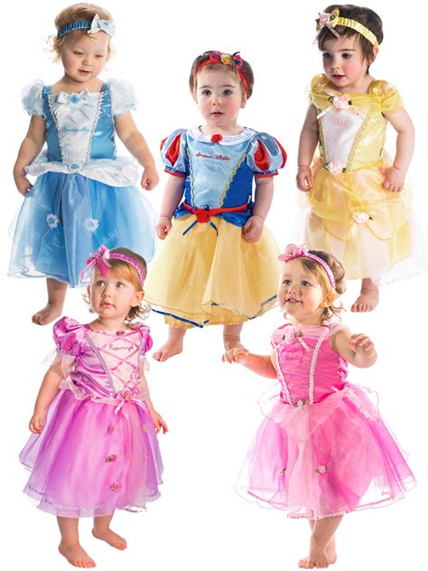 Baby Toddler Deluxe Disney Princess Costume Girl Fairytale Fancy Dress