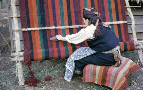 Mujer Mapuche Con Un Telar Temuco