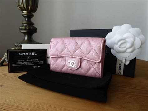 Get up to 70% off. Chanel Classic Card Holder in Pearly Pink Iridescent Caviar - SOLD