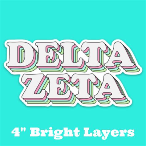 Delta Zeta Sorority Stickers Bulk Order Perfect For Bid Day Etsy