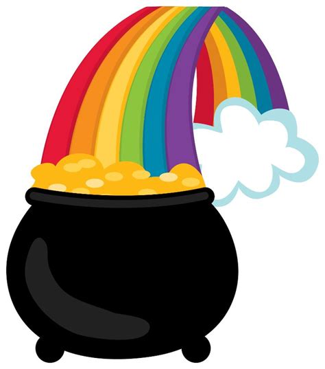 Rainbow And Pot Of Gold Clipart Free Download On Clipartmag