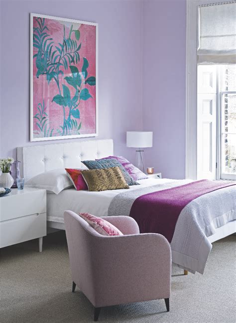 For teenage girls, you need to use a bright color such as red, pink and white. lilac bedroom | Purple bedroom walls, Bedroom color ...