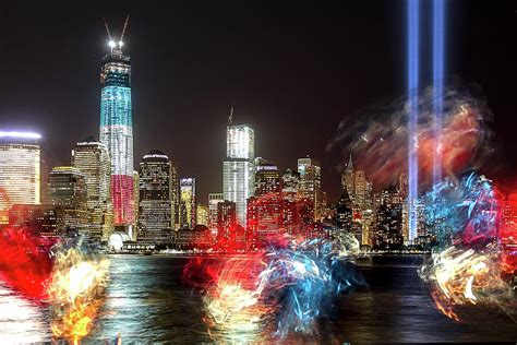 Tribute In Lights Nyc New York Photograph By Habib Ayat Pixels