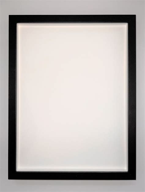Wooden Box Frame With Gallery Acrylic Glazing Black White For
