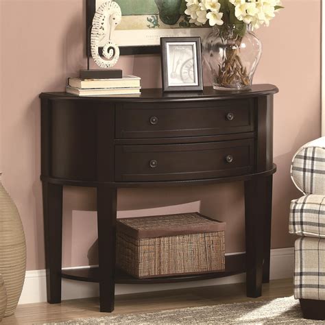 Coaster Accent Tables Demilune Entry Sofa Table Value City Furniture