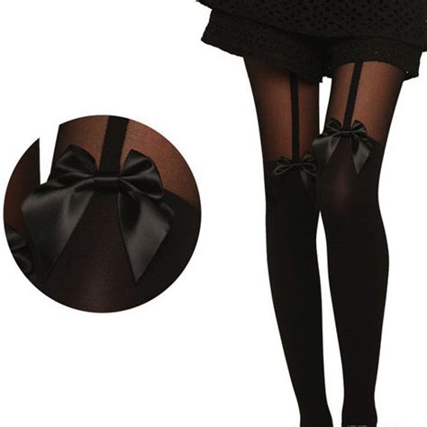 Buy 1pair Sexy Women Bow Suspenders Pantyhose Thigh