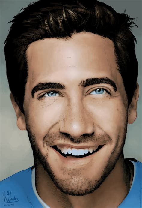 Jake Gyllenhaal Colored Ink Drawing