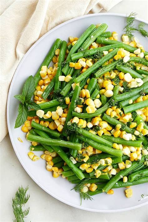 I make this , then put the. Green Beans and Corn with Cider Vinegar and Herbs | Recipe ...