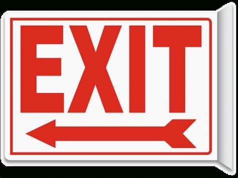 Printable Exit Sign
