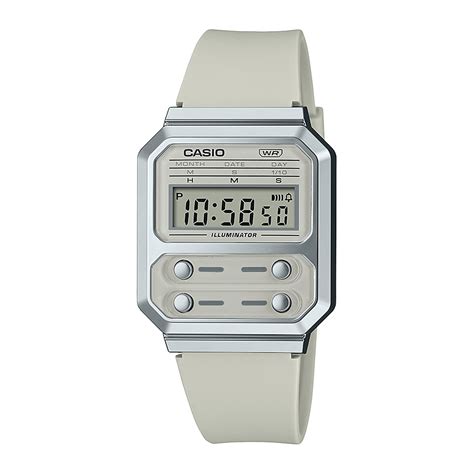 Reloj Casio A100we 1a Resina Unisex Plateado Btime
