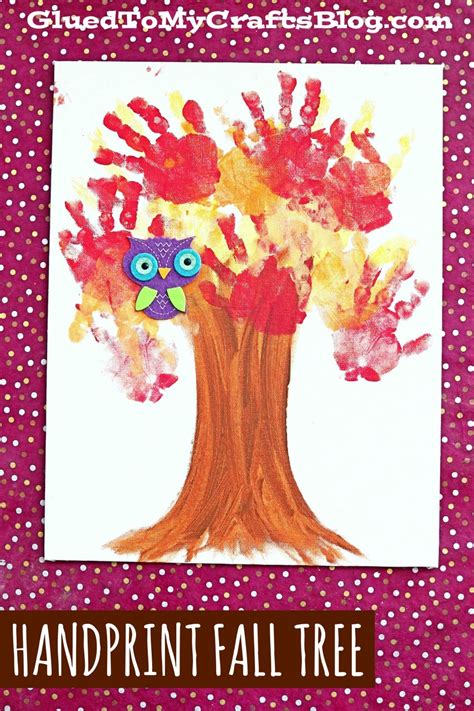 Handprint Fall Tree Keepsake Canvas