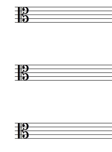 A4 Music Blank Sheet Alto Clef 8 And 12 Staves Printable Etsy