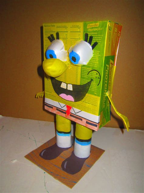 My Spongebob Sculpture Made Of Only Recycled Materials What Do You