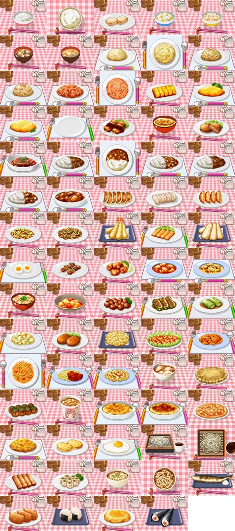 The Spriters Resource Full Sheet View Cooking Mama Dishes