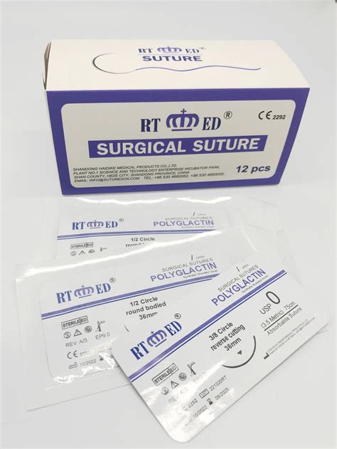 Absorbable Polyglactine 910 Surgical Pgla Suture With Needle China