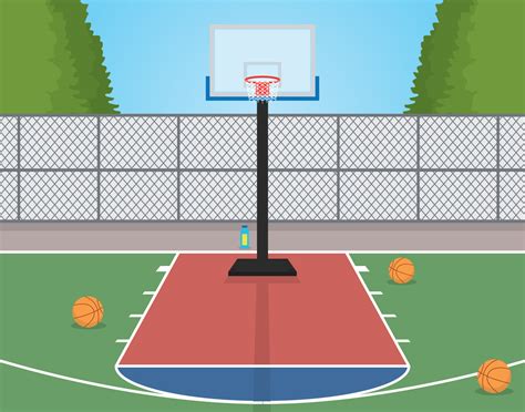 Basketball Court Background Clip Art