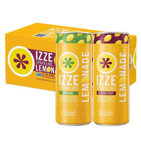 Izze Sparkling Lemonade Blackberry And Original Variety Pack 84oz Cans
