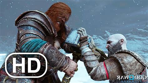 Kratos Vs Thor Fight Scene 4k God Of War Ragnarok Youtube