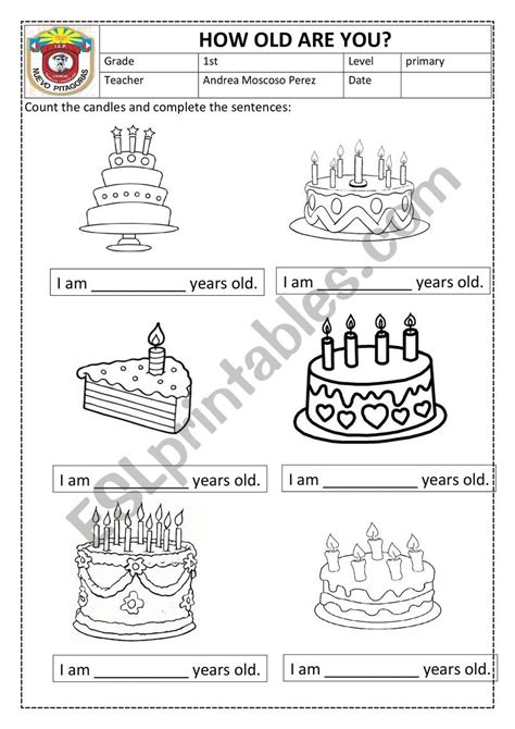 How Old Are You Esl Worksheet By Andreamoscoso