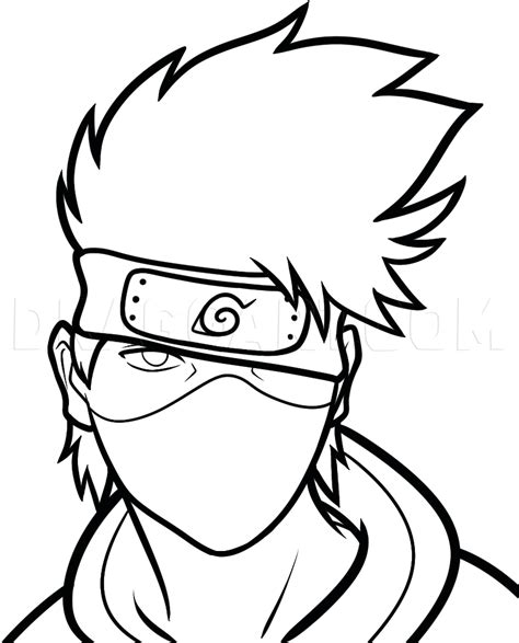 How To Draw Kakashi Easy Step By Step Drawing Guide By Dawn Dragoart Com Easy Graffiti