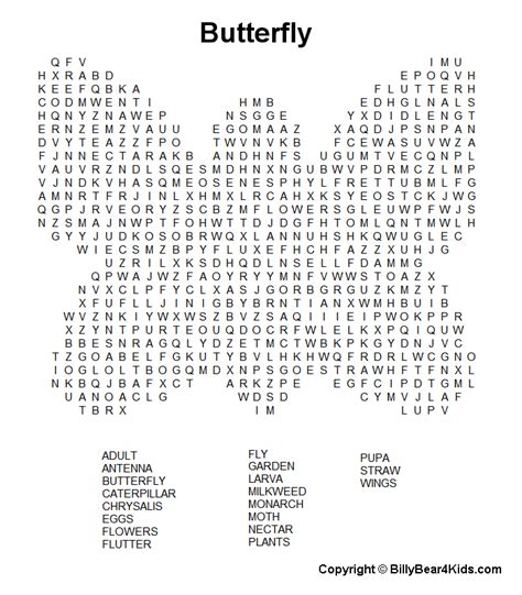 Hard Printable Word Searches For Adults Butterfly1 32599 Bytes