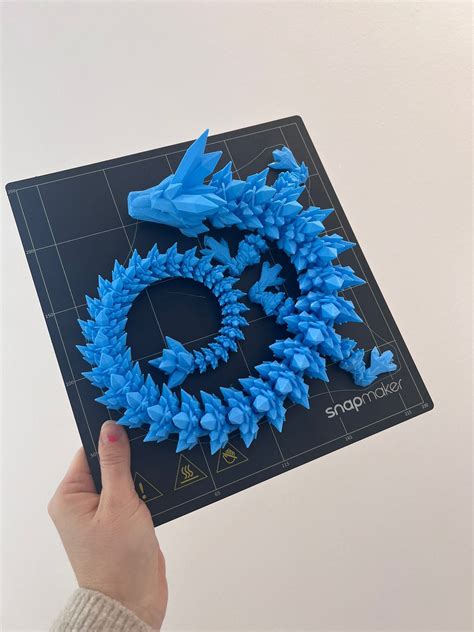 3d Printing Crystal Dragon Articulating Flexi Wiggle Pet Print In