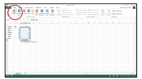 How To Use The Autosum Feature In Microsoft Excel 2013