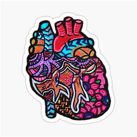 Anatomical Heart Sticker For Sale By Mgentz Redbubble