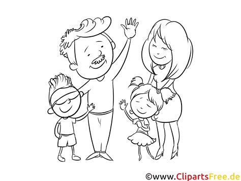 Die drei ausrufezeichen bilder zum ausmalen / ausm. Glückliche Familie mit Kindern - schwarz weiß Bilder gezeichnet zum Ausmalen