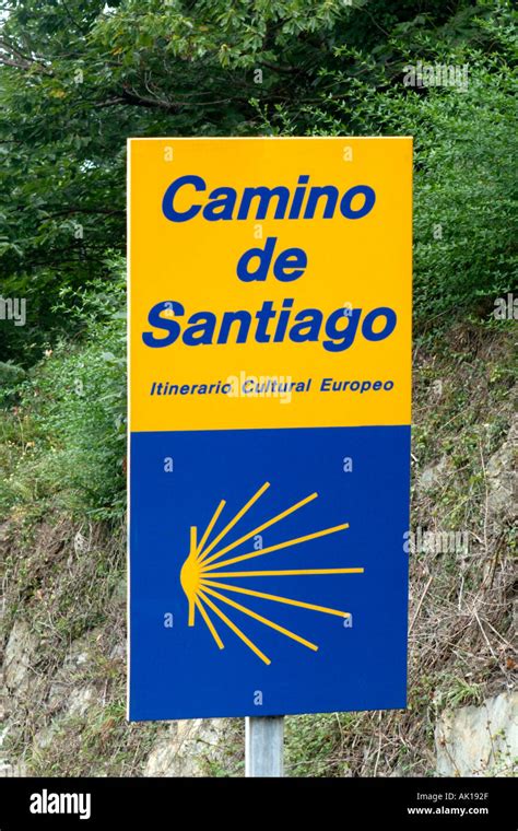 Sign For The Camino De Santiago Way Of St James Pilgrimage Route